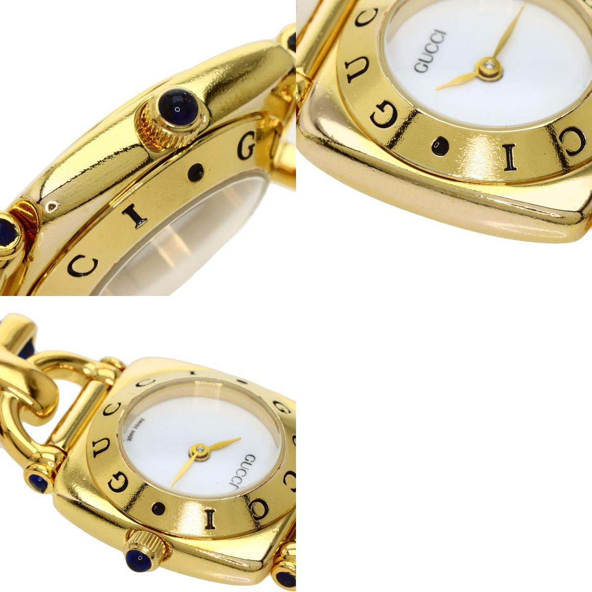 楽天市場】グッチ 6300L ロゴ 腕時計 GP/革 レディース 【中古