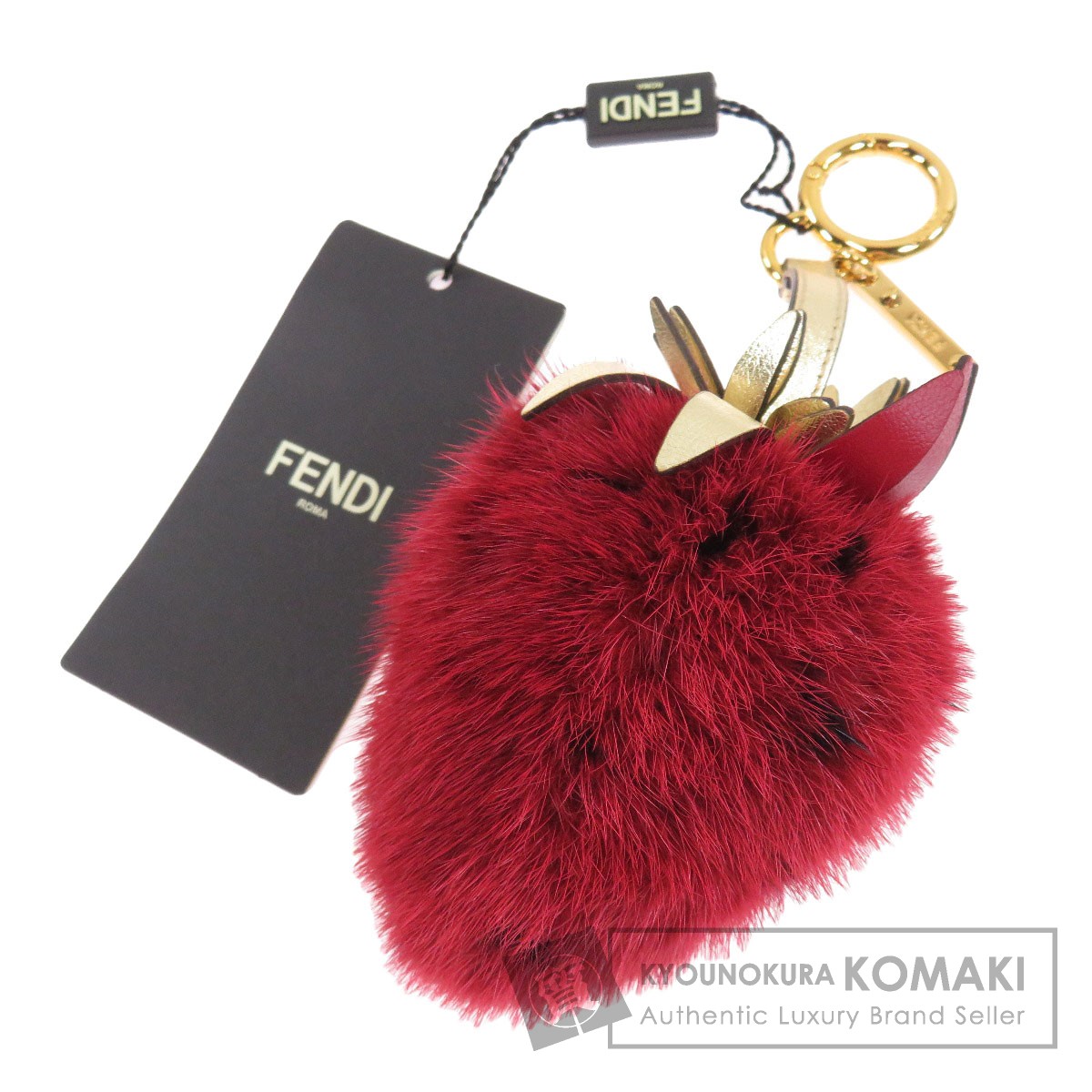 楽天市場】フェンディ バッグチャーム イチゴ キーホルダー ファー