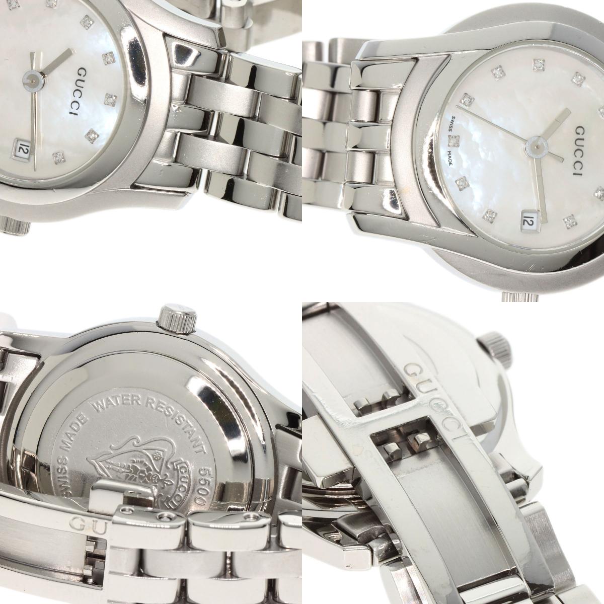 楽天市場】グッチ 5500L ラウンドフェイス 11P ダイヤモンド 腕時計