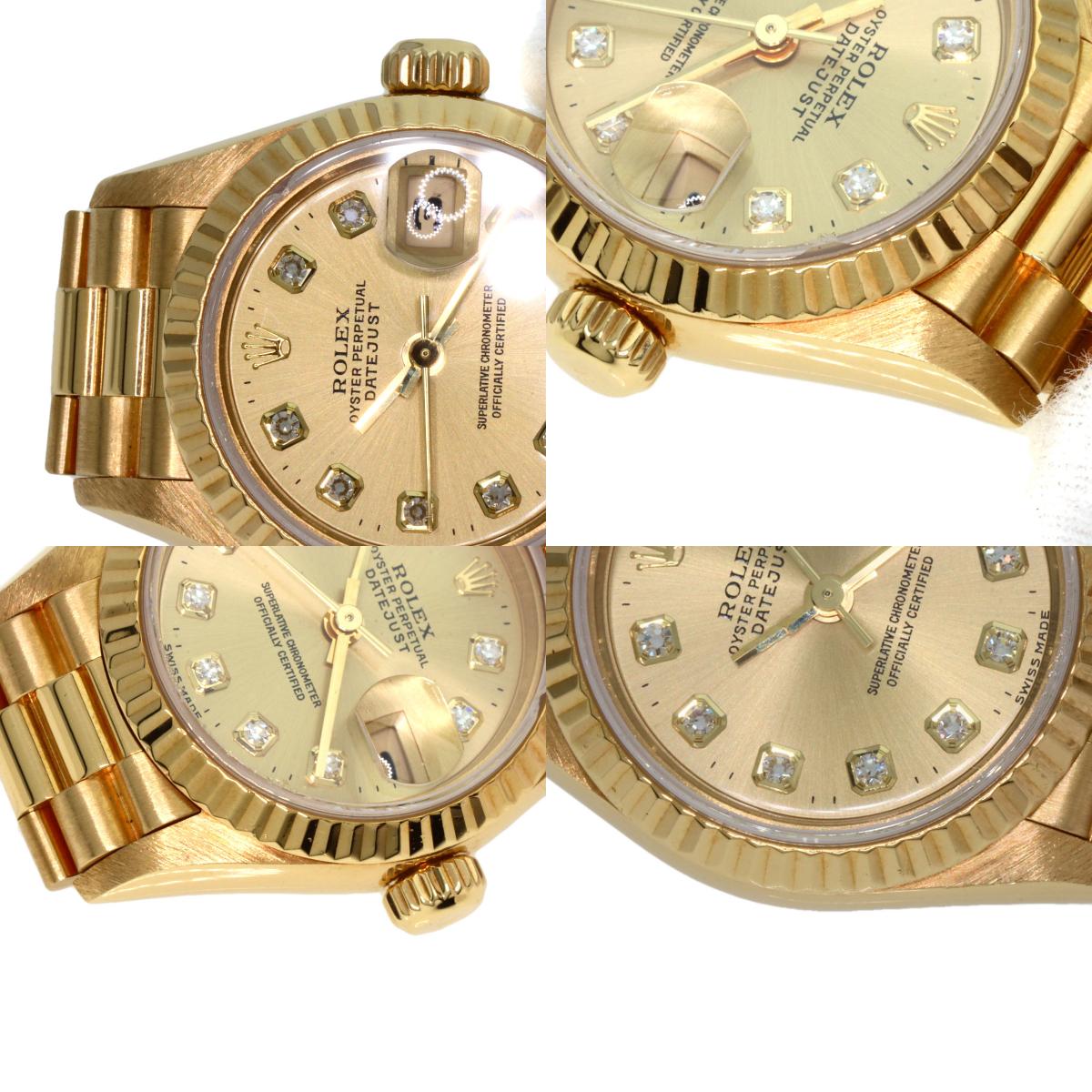 楽天市場】ロレックス 69178G デイトジャスト 10P ダイヤモンド 腕時計