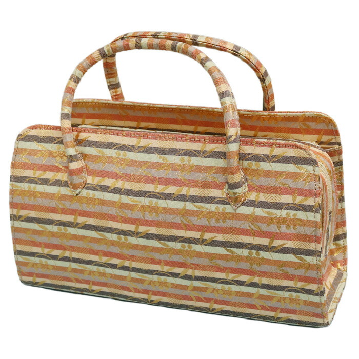 楽天市場】【訳あり】利休バッグ(08A010) 金襴 縞 文様 和装バッグ