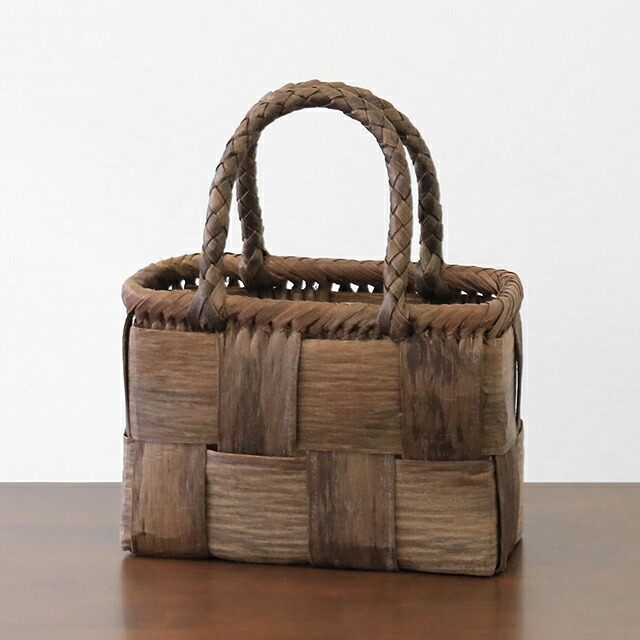 楽天市場】極太ひごのくるみ籠(市松編み/横長/小サイズ/六つ編み取手