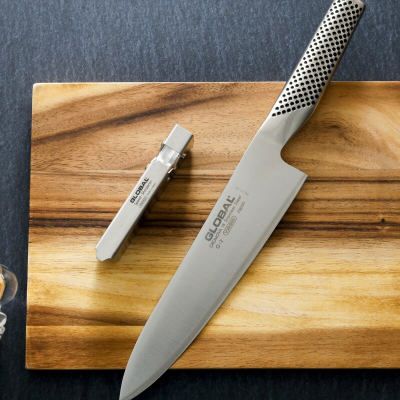 楽天市場】【レビュー特典】 グローバル包丁 『 牛刀2点セット GST-A2