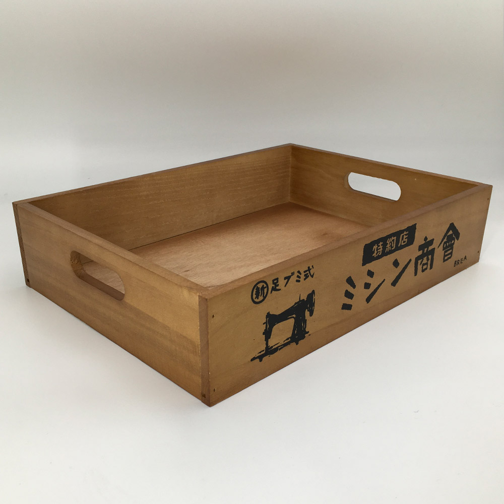 楽天市場】【レトロ 持ち手つき木箱 大サイズ AN-BOX-RT-LL】木製 木箱