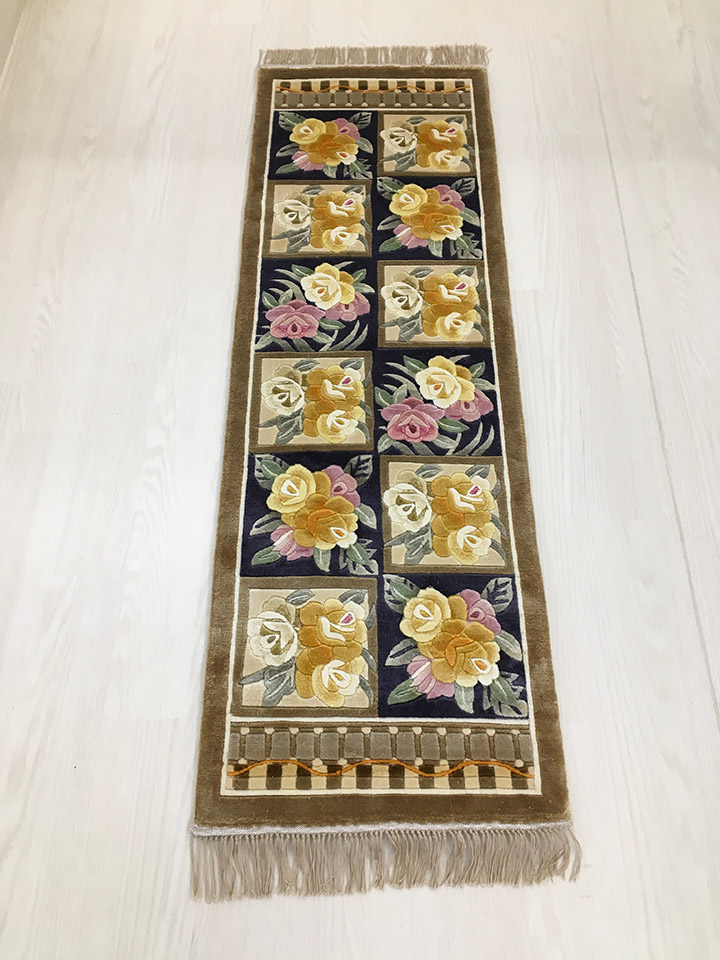 楽天市場】【中国段通 シルク 玄関マット】「綾」絨毯(じゅうたん