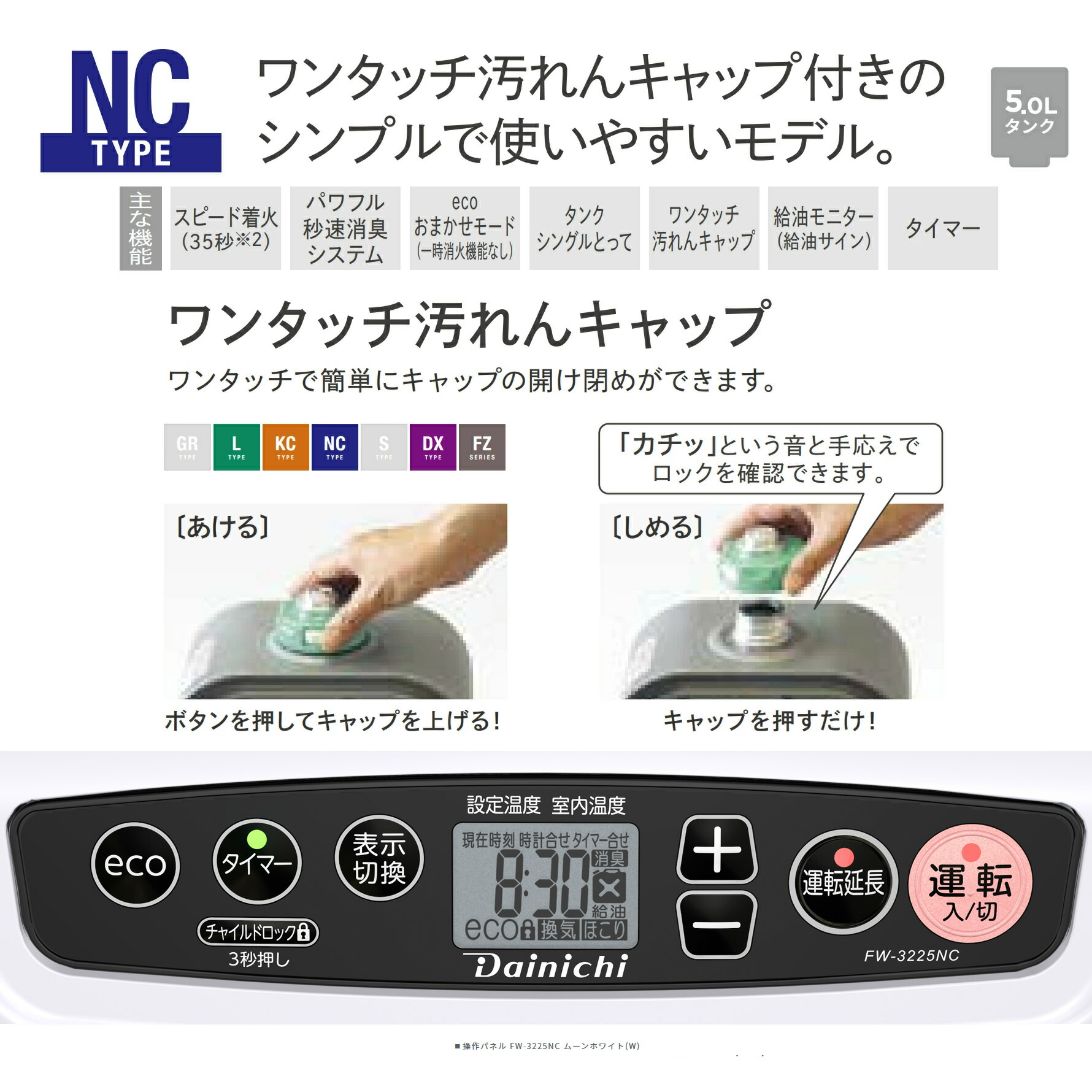 楽天市場】ダイニチ ファンヒーター NCタイプ ダイニチ 石油ファン