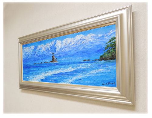 楽天市場】絵画 油絵 雨晴海岸（小川久雄） 送料無料 【海・山】【肉筆