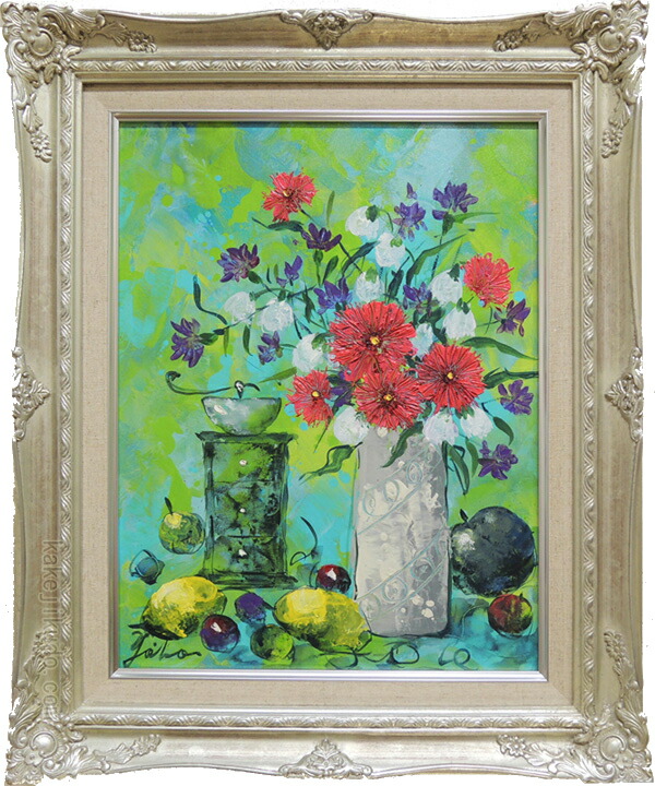 楽天市場】絵画 油絵 花のある静物 （加瀬洋子） 送料無料 【肉筆