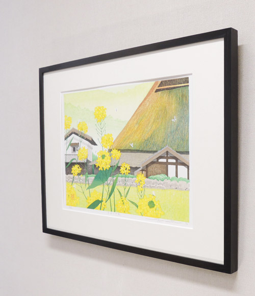 楽天市場】佐野せいじ 木版画 里香る午後 送料無料 【複製】【木版画