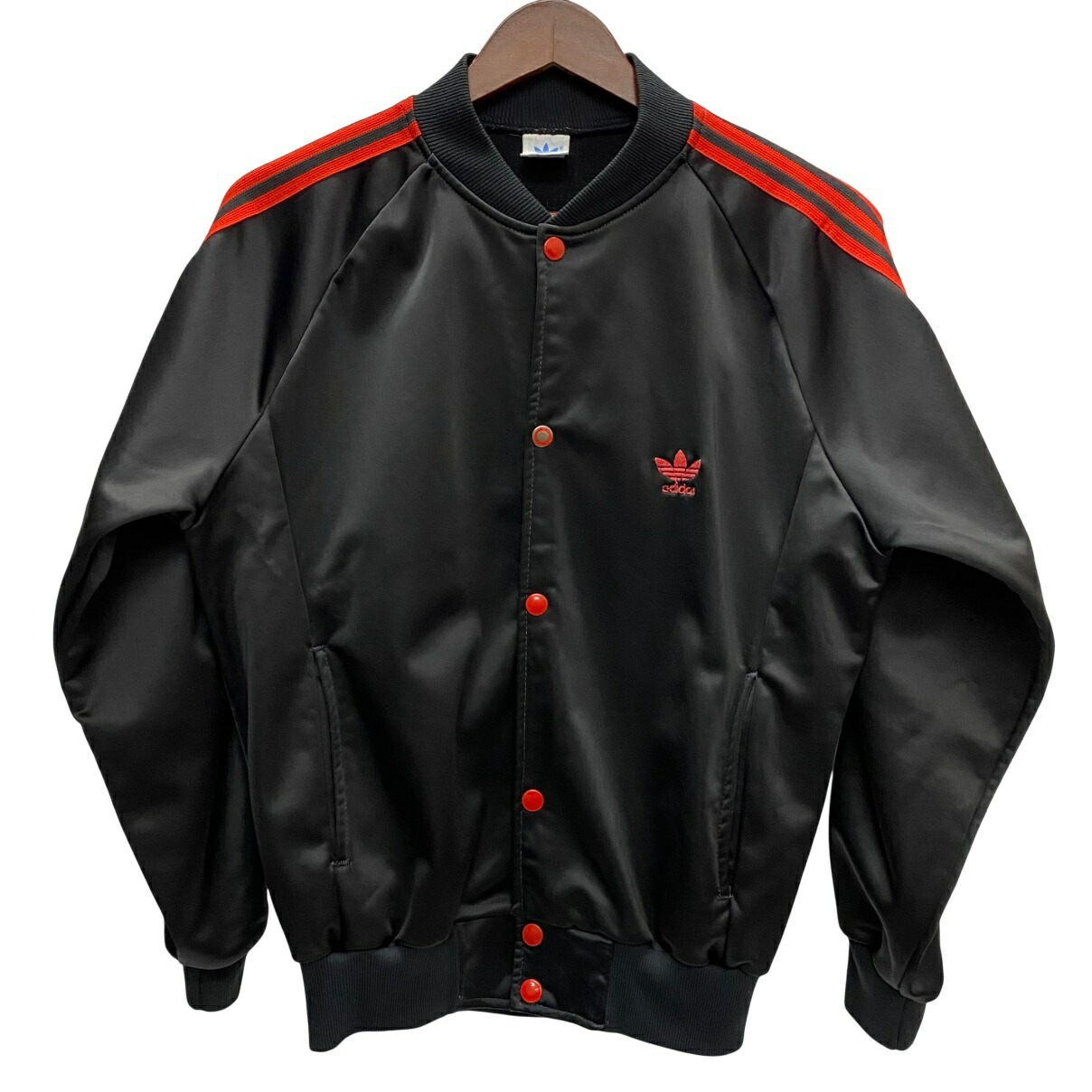 adidas ジャージ 黒/赤 長袖パンツ付きS size adidas ジャージ 黒/赤