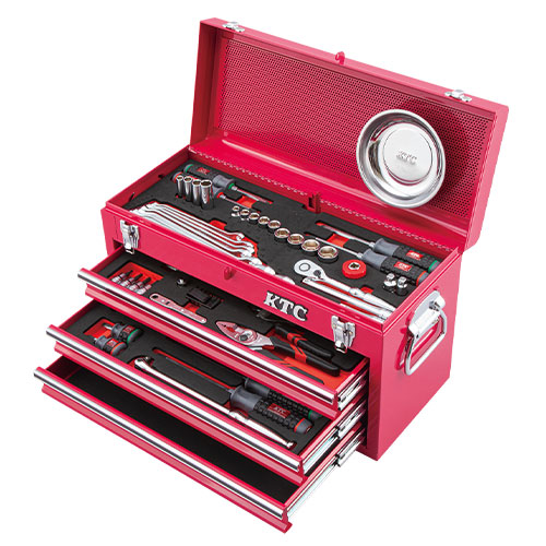 楽天市場】【限定カラー】 KTC 9.5sq. スタンダードセット 66点 3段3