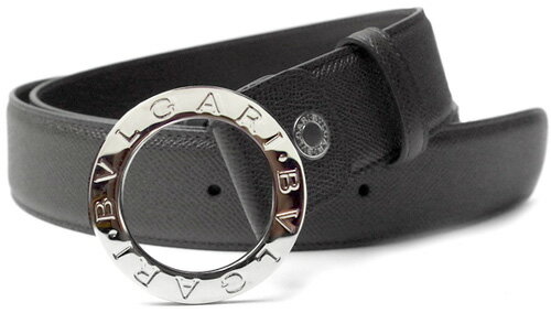 楽天市場】BVLGARI ブルガリブルガリ レザーベルトブラック ロゴ刻印