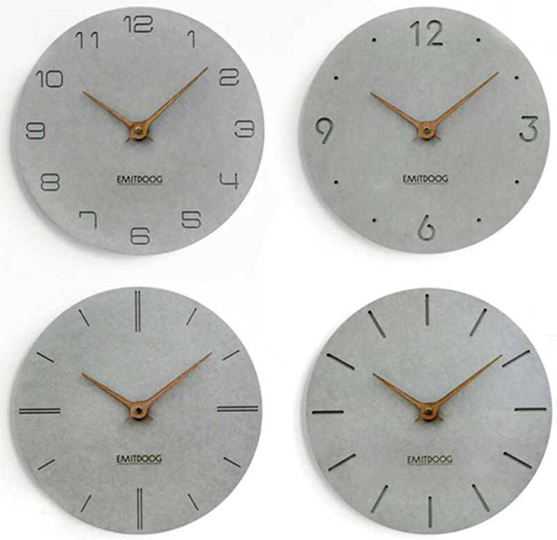 楽天市場】シンプルモダンデザイン壁掛け時計 グレーナンバー ドット
