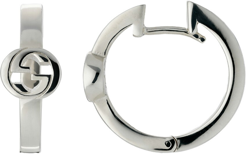 楽天市場】GUCCI グッチ レディース フープピアスインターロッキングG