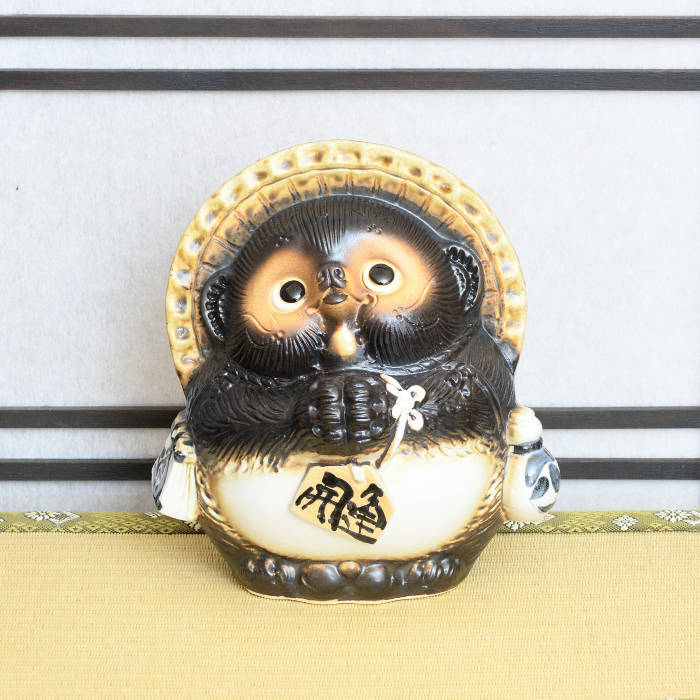 楽天市場】信楽焼 陶器 たぬき お願い狸オス 5号 お願い 開運 しがらき