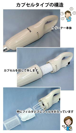 楽天市場】マキタ カプセル式 コードレス掃除機【CL180 FDRF