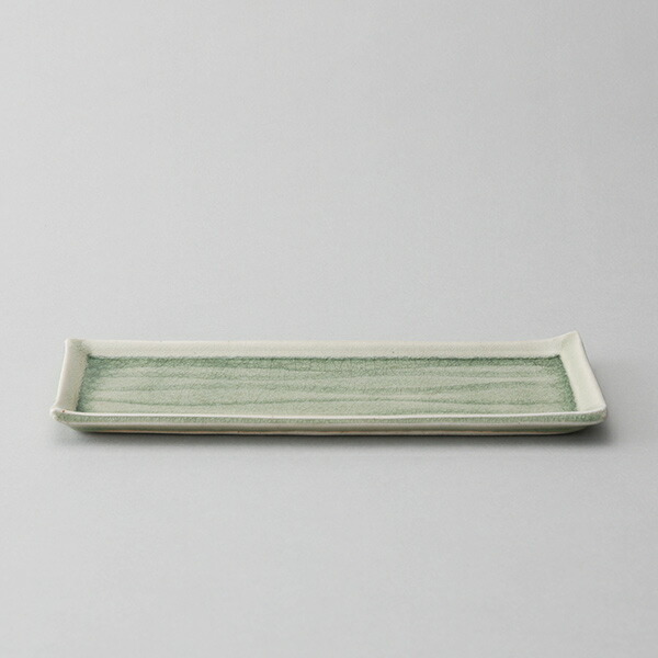 楽天市場】【手造り】サンマ皿 オフケ波紋長角皿（鈴木克弥作) 瀬戸焼