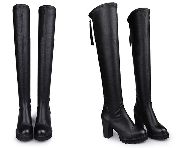 楽天市場】ロングブーツ ニーハイブーツ レディース 約8.5cm ひざ丈