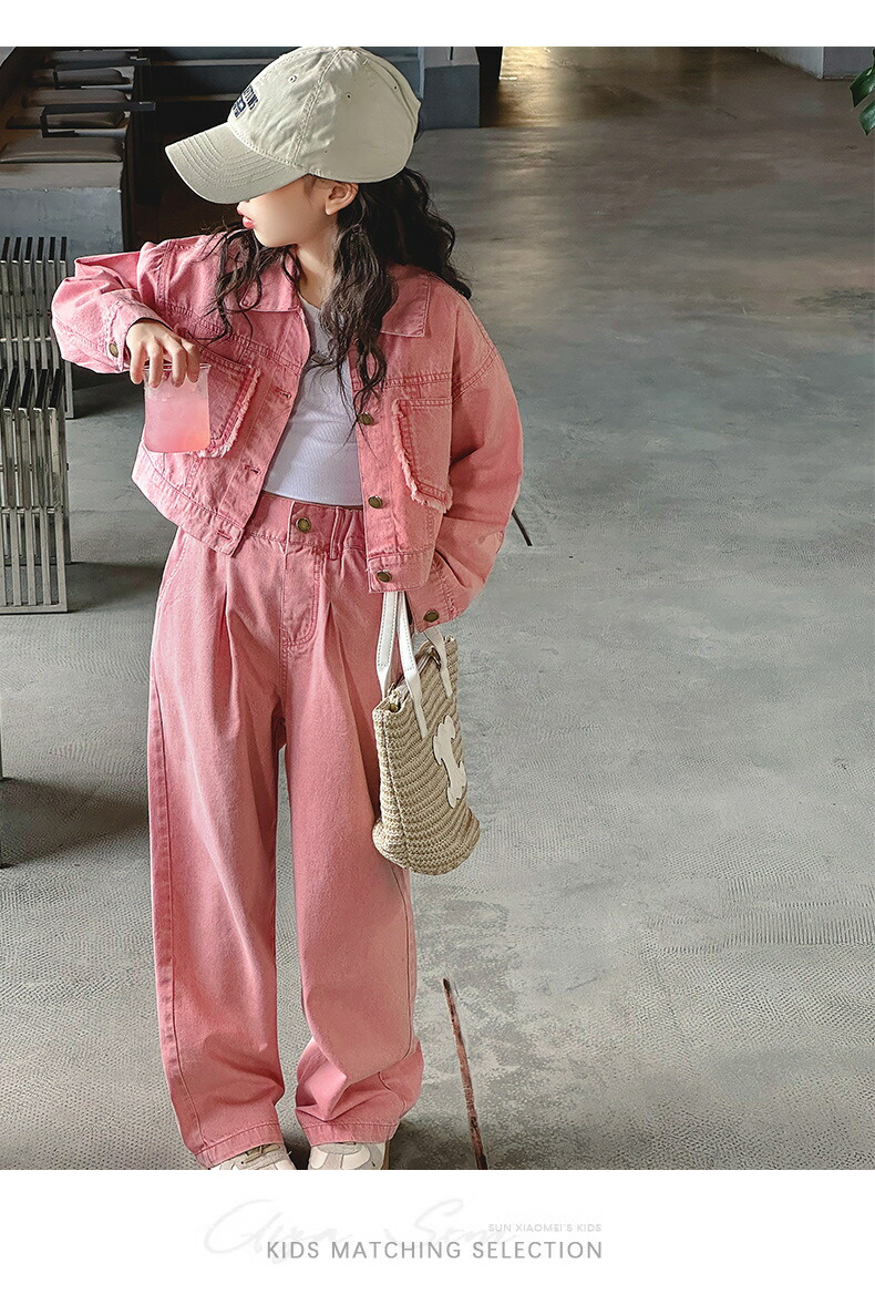 楽天市場】ピンク デニムセット キッズ ダンス衣装 ヒップホップ