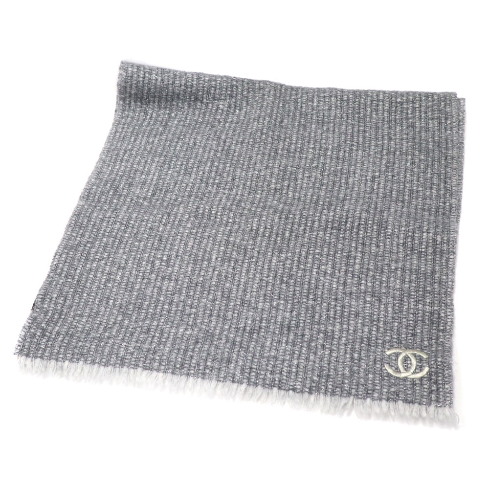 楽天市場】シャネル マフラー（カラーグレー）（マフラー・スカーフ
