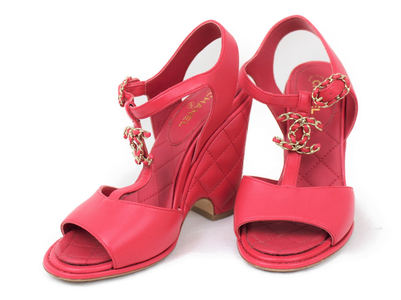 楽天市場】CHANEL シャネル マトラッセ ヒールパンプス レッド系