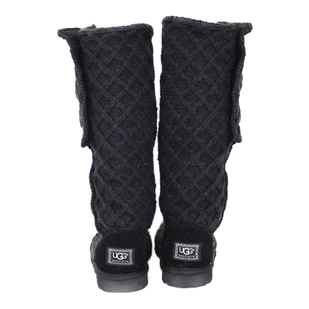楽天市場】UGG アグ ニットロングブーツ ブラック ニット レディース