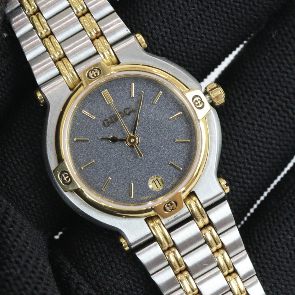 楽天市場】【電池交換済】GUCCI グッチ 9000L クオーツ デイト SS