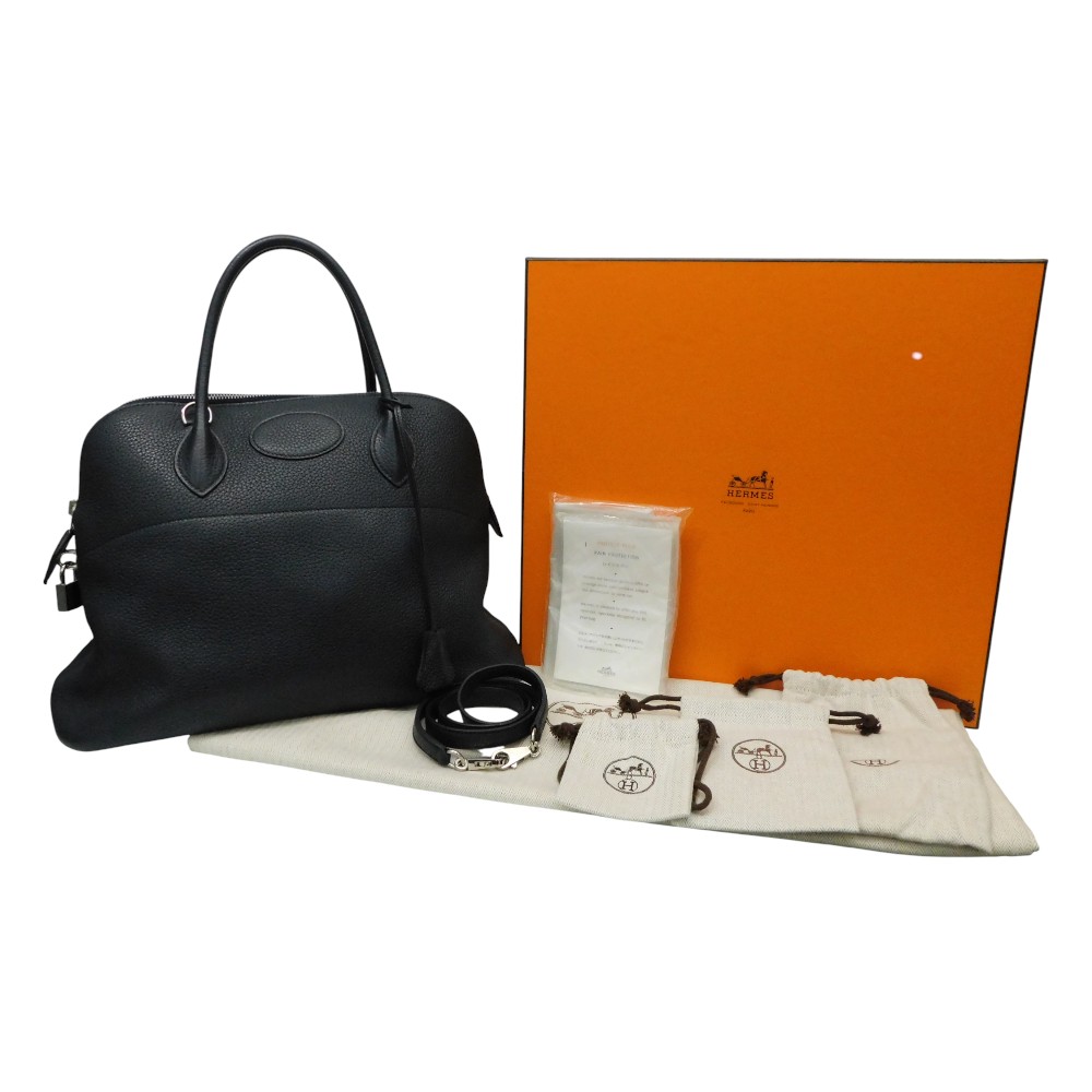 楽天市場】HERMES エルメス ボリード35 □Q刻印 2013年製造 ネイビー系