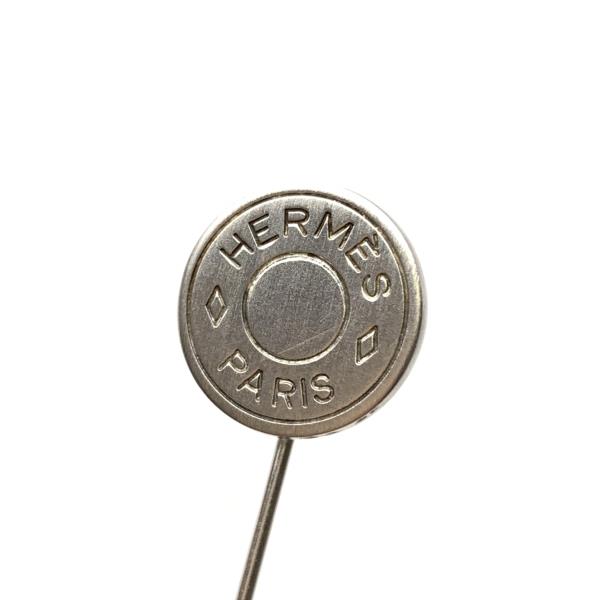 HERMESエルメス クルードセルハットピン シルバー/ブラック ピン