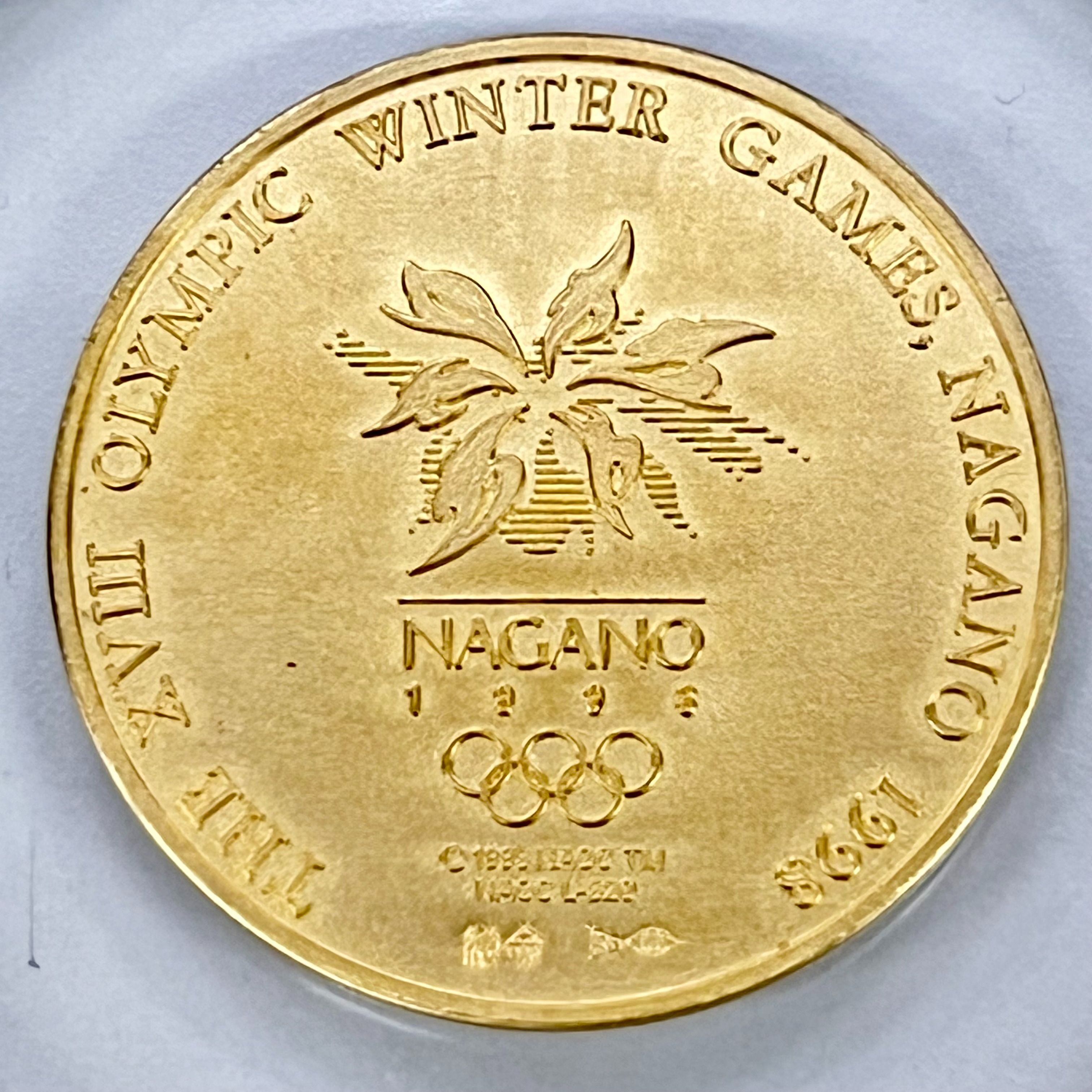 楽天市場】K24 金貨 純金 長野オリンピック記念 記念メダルと記念切手