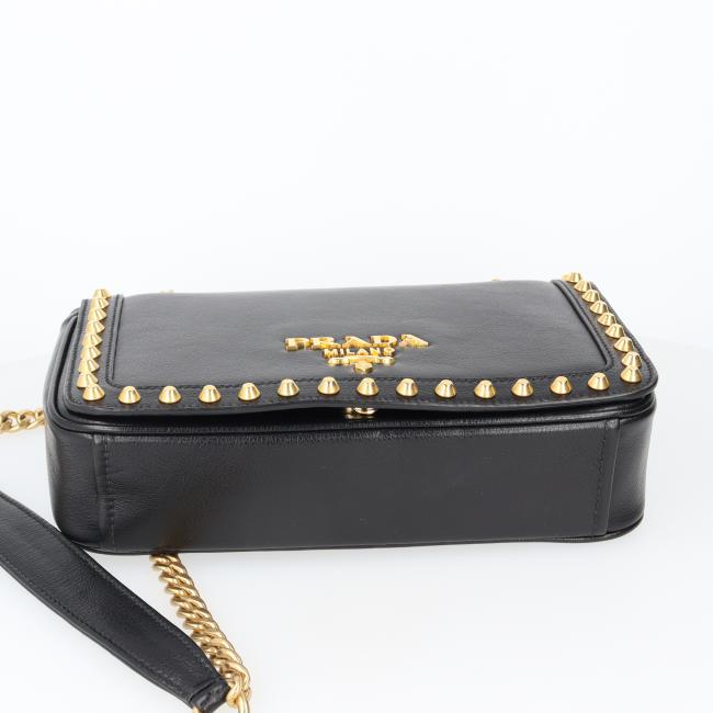 楽天市場】プラダ【PRADA】1BD147 スタッズ チェーンショルダーバッグ