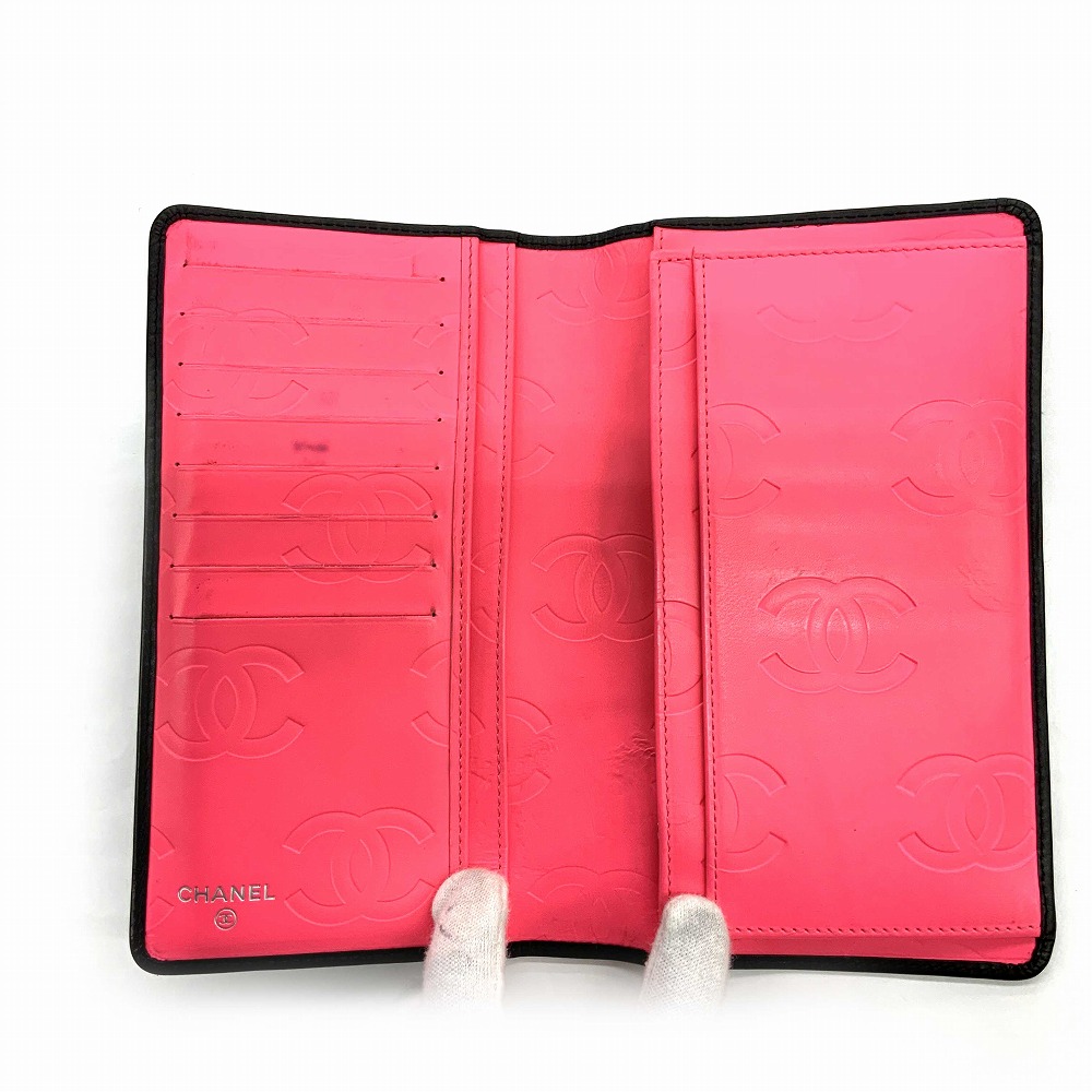 楽天市場】o【CHANEL】二つ折り長財布 カンボンライン A26717