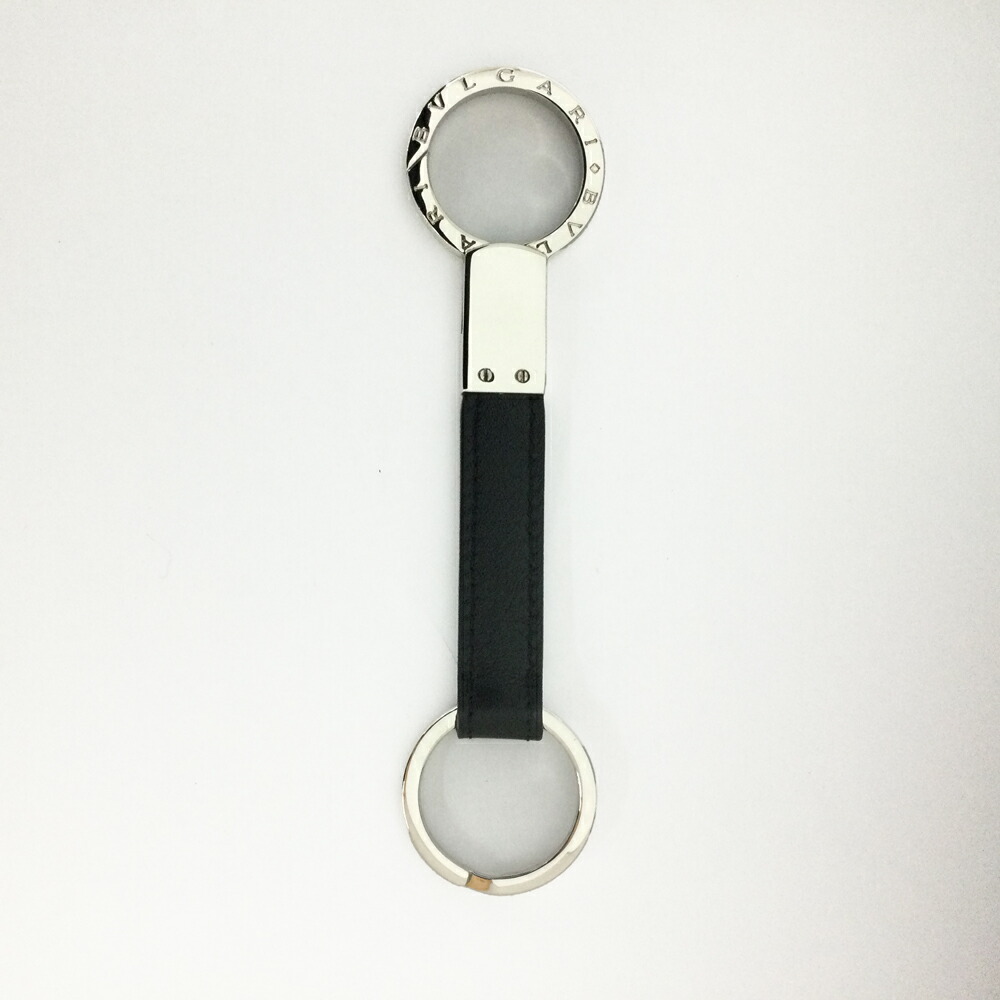 楽天市場】T【BVLGARI】ブルガリ キーリング ブラック レザー 革