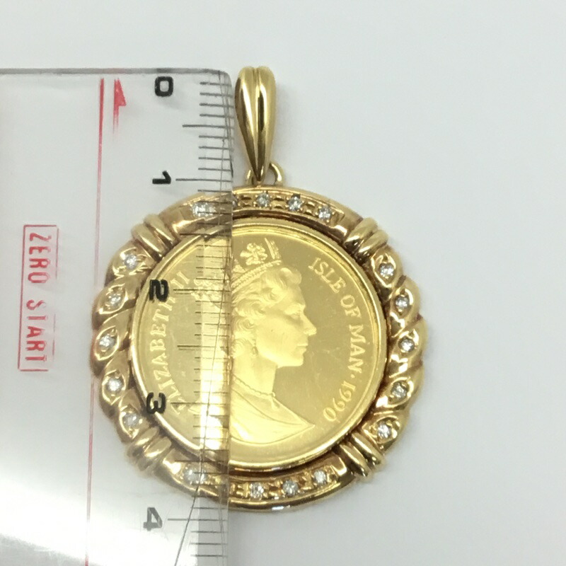 楽天市場】【K24】/K18 ペンダントトップ マン島キャット1/5oz ガラス