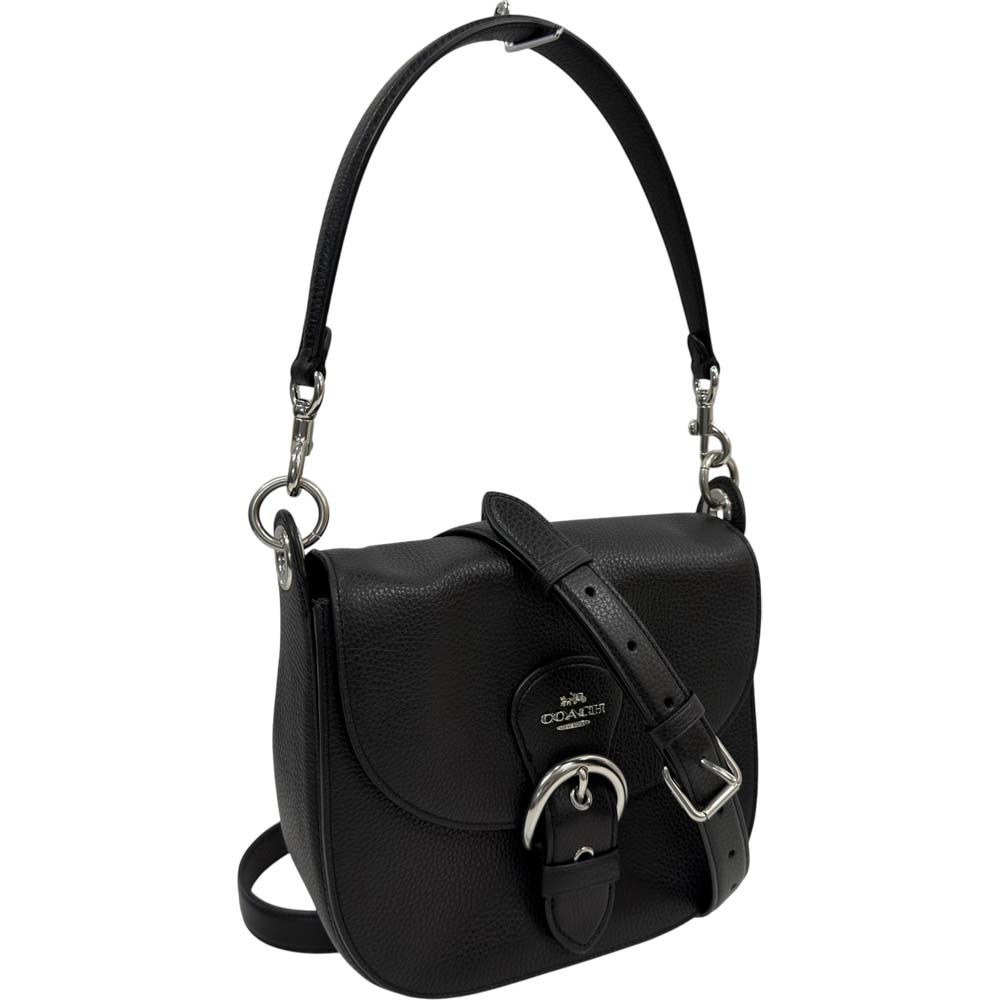 楽天市場】コーチ ショルダーバッグ ダブルファスナー ブラック（斜め