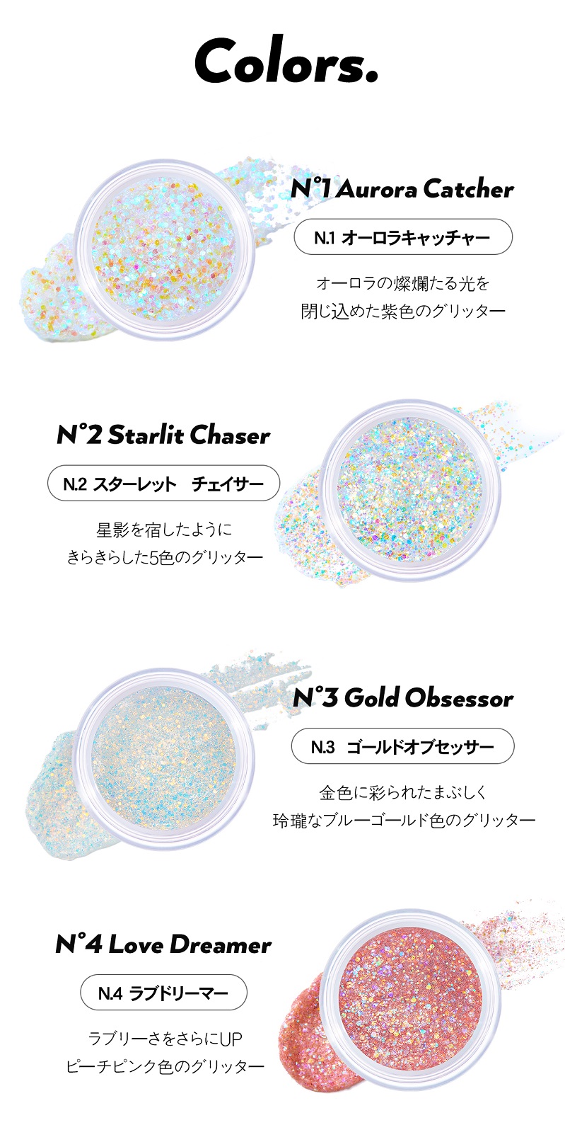 楽天市場】【N°1,N°6 ,N°7は送料無料】アンリシア グリッタージェル 7g