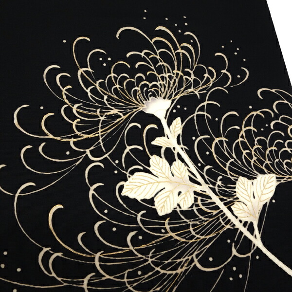 楽天市場】塩瀬名古屋帯 一富司 仕立て付き 正絹 黒 染め帯 京友禅染め