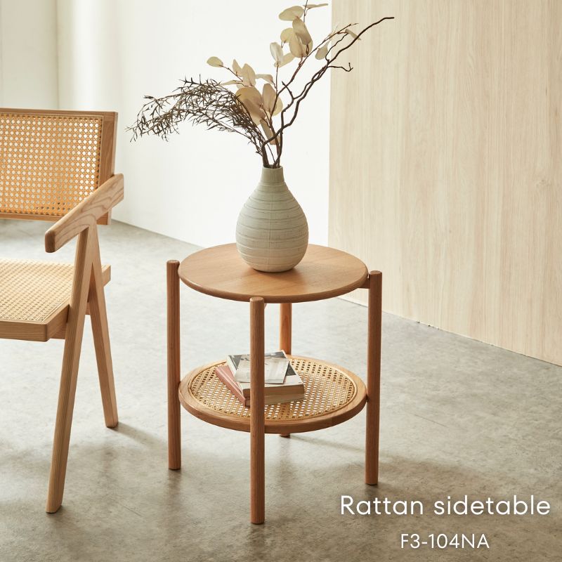 楽天市場】ラタンサイドテーブル ラタン調 F3-104NA サイドテーブル