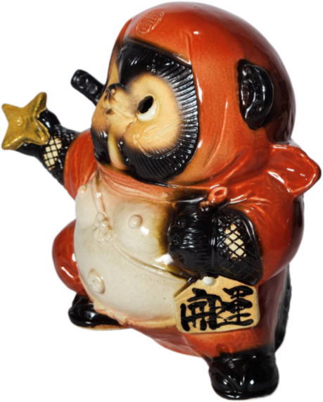 楽天市場】忍者タヌキ くノ一 （赤）（忍者たぬき・忍者狸・狸・置物