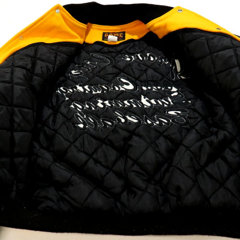 楽天市場】90s USA製 ヴィンテージ GAME レザー切り替え スタジャン