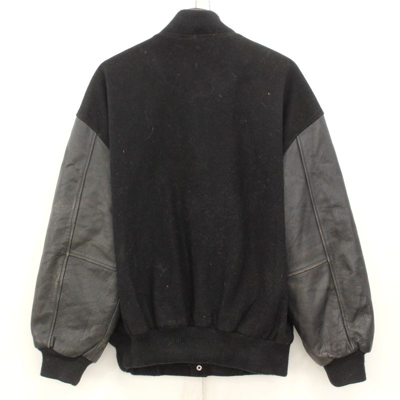 楽天市場】00s 袖レザー ウール スタジャン 古着 ☆ メンズ 表記M