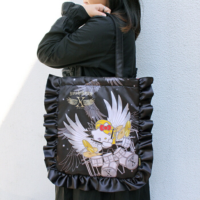 楽天市場】yoshikitty サテンフリルトートバッグ キティちゃん バッグ