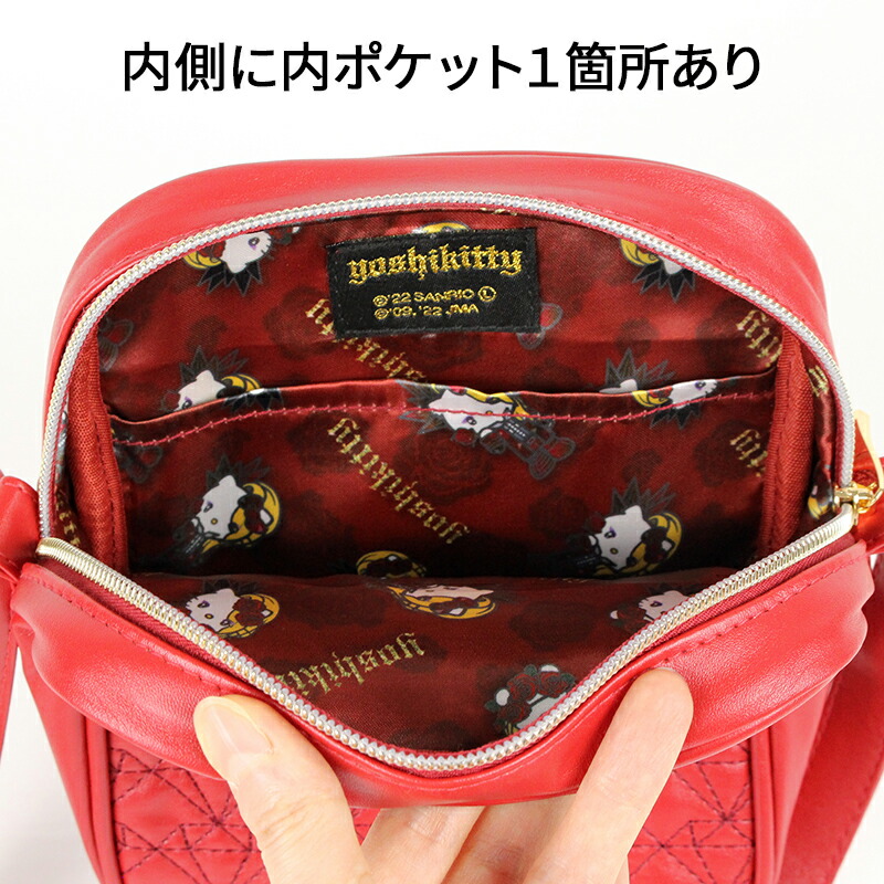 楽天市場】yoshikitty キルティングミニショルダー レッドショルダー