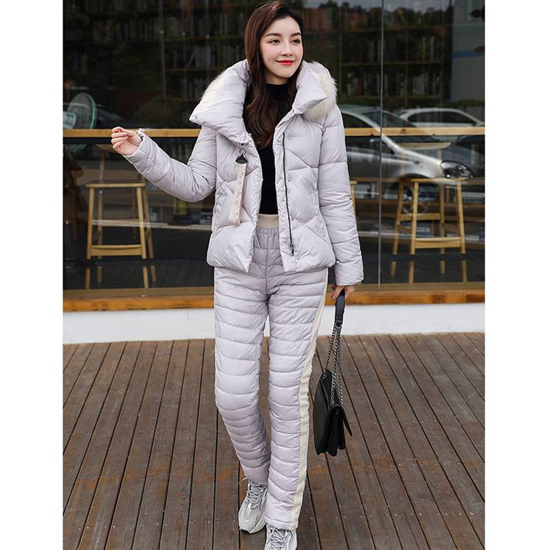 楽天市場】スキーウェア レディース 防寒 ファーフード付 上下セット