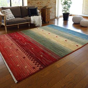 楽天市場】ウィルトン織ラグ 約200×250cm 「RAKKAS」 ギャッベ柄 民族