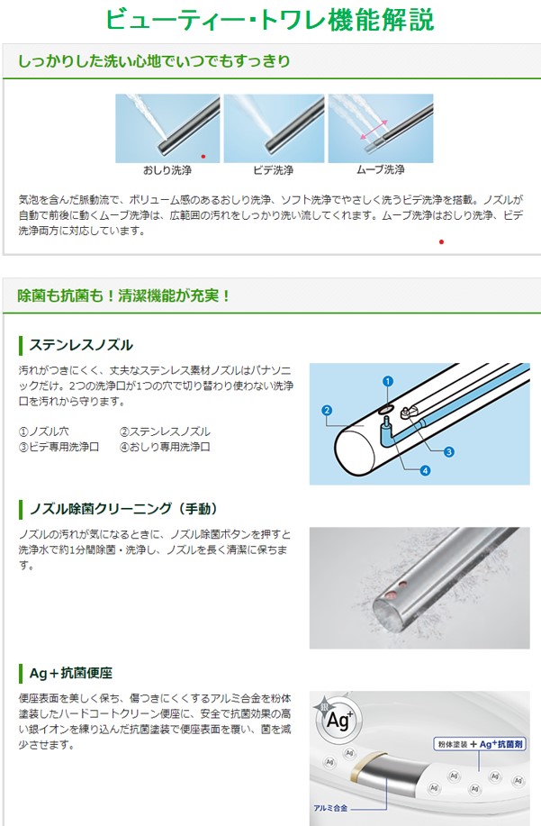 楽天市場】Panasonic パナソニック 温水洗浄便座 ビューティ・トワレ旧
