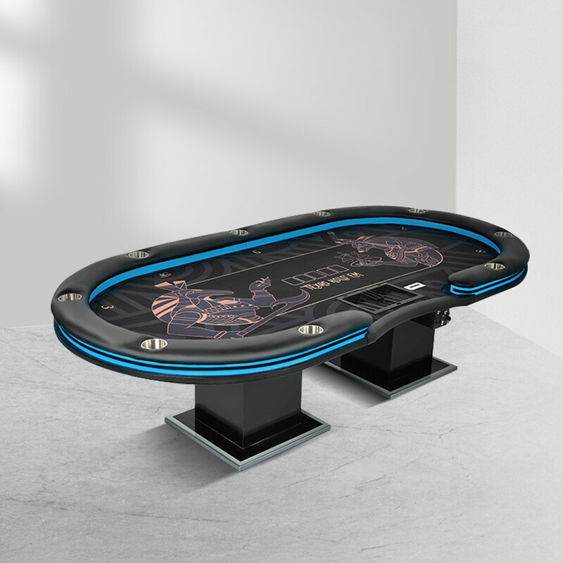 楽天市場】エジプトポーカーテーブル 前後LEDライト付き ディーラーズ