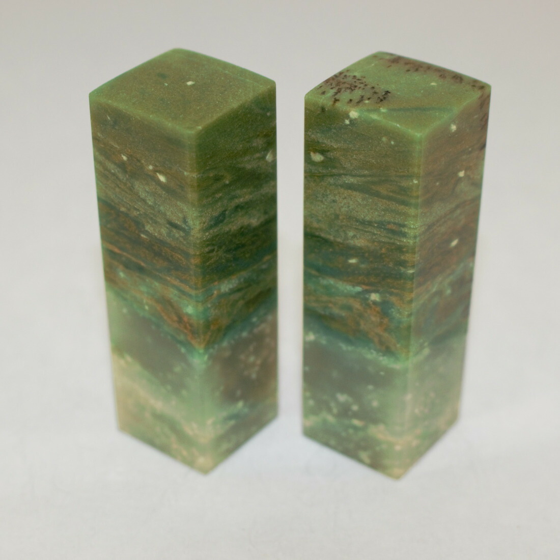 楽天市場】≪ポイント3倍≫ 最高級篆刻印材 『広東緑石印材』6分2顆組