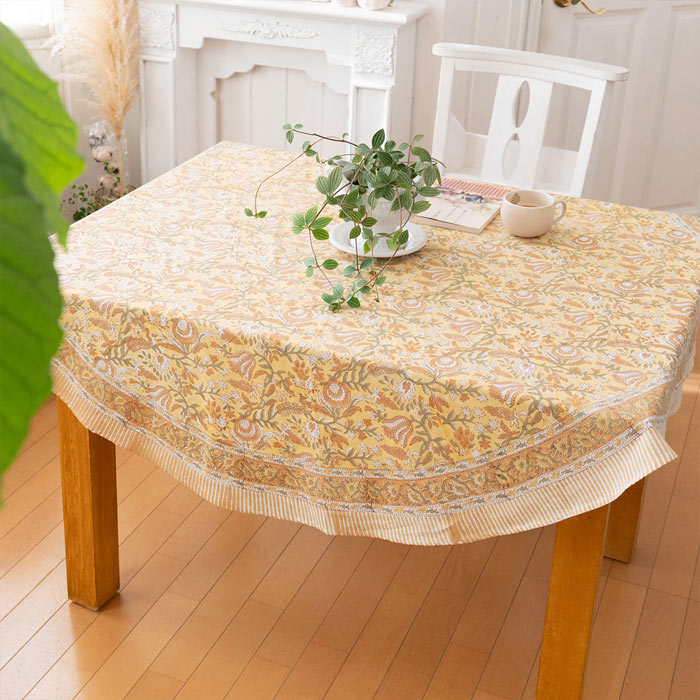 楽天市場】ラウンドクロス 円形クロス テーブルクロス 約140cm インド