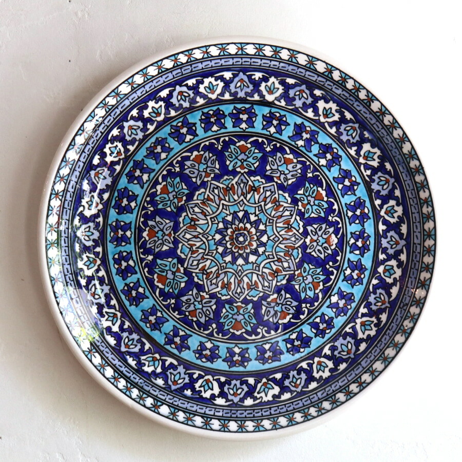 楽天市場】トルコ キュタフヤ陶器 アルハンブラ工房 直径30cm プレート